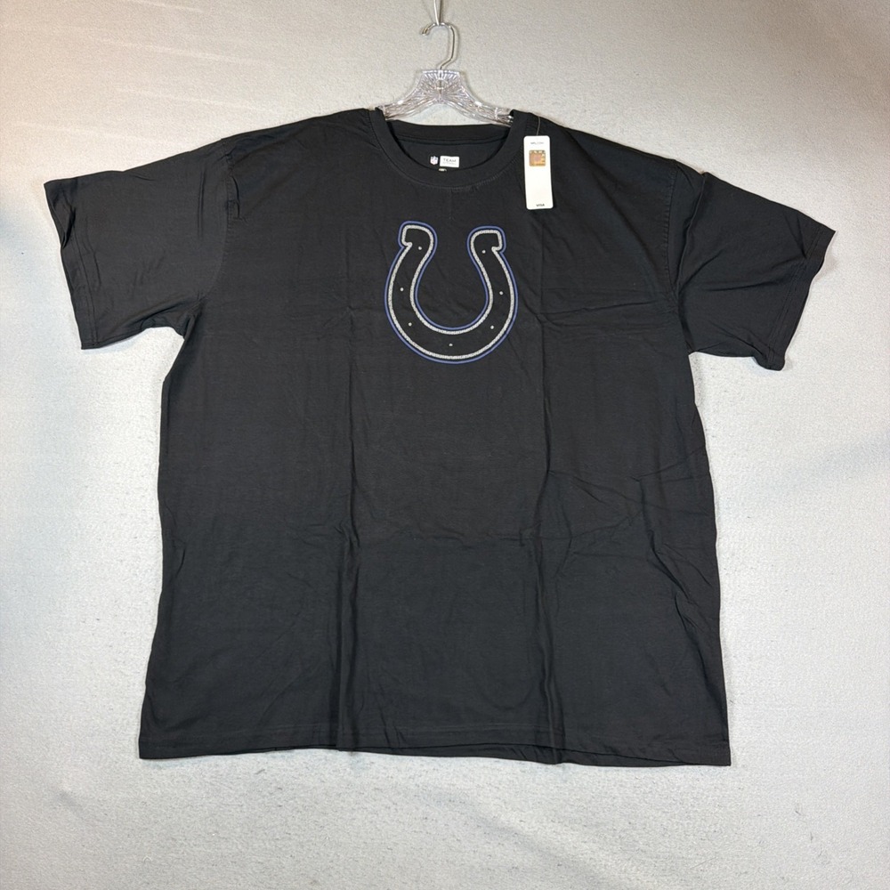 NEW Indianapolis Colts T-Shirt Black Size 4XL NFL Team Apparel
